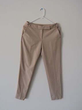 Tan Skinny Ankle-Length Pants